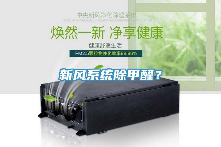 新風(fēng)系統(tǒng)除甲醛？