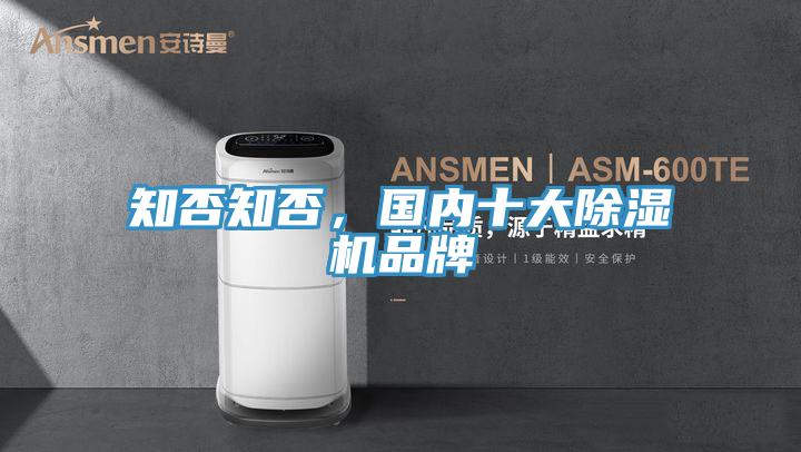 知否知否，國內(nèi)十大除濕機(jī)品牌