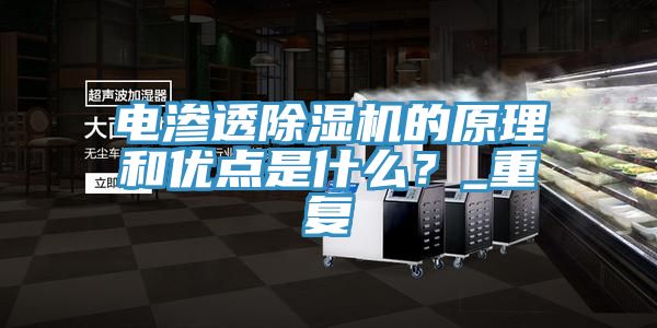 電滲透除濕機的原理和優(yōu)點是什么？_重復(fù)