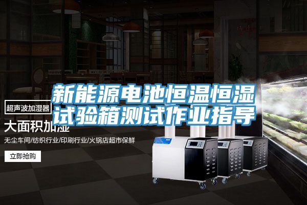 新能源電池恒溫恒濕試驗箱測試作業(yè)指導(dǎo)
