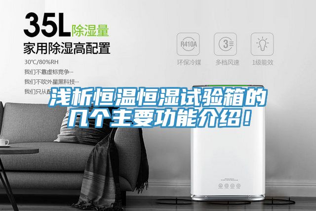 淺析恒溫恒濕試驗(yàn)箱的幾個(gè)主要功能介紹！