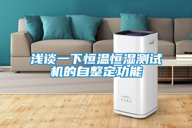淺談一下恒溫恒濕測試機(jī)的自整定功能