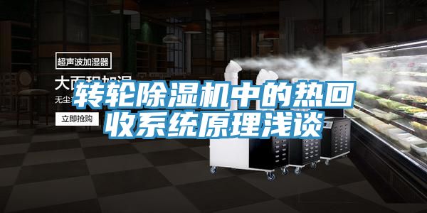 轉(zhuǎn)輪除濕機中的熱回收系統(tǒng)原理淺談